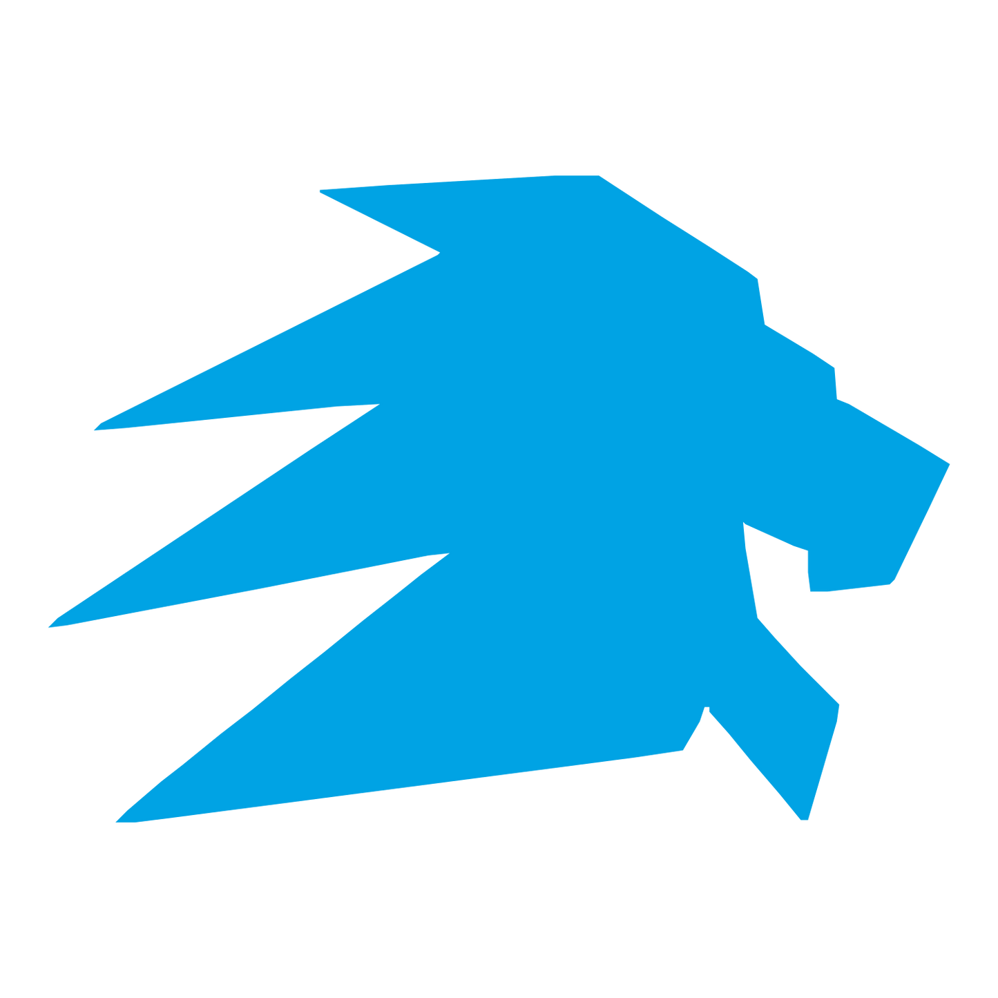 Geometric Lion Head Logo #00a3e4