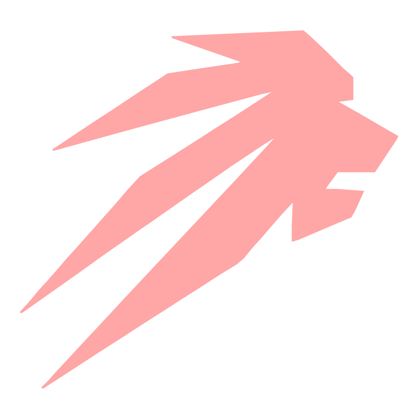 Angular Lion Head Logo #ffa6a6