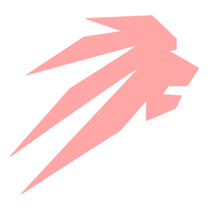 Angular Lion Head Logo #ffa6a6