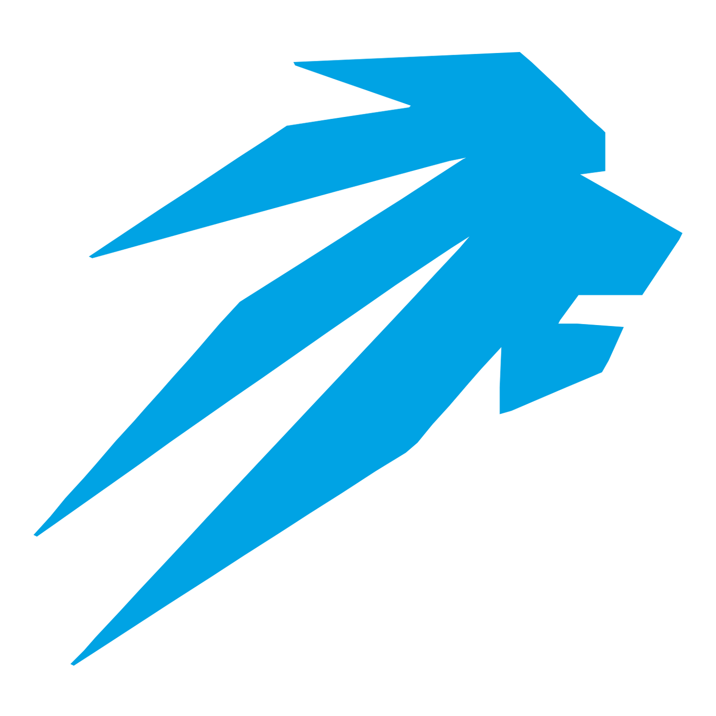 Angular Lion Head Logo #00a3e4