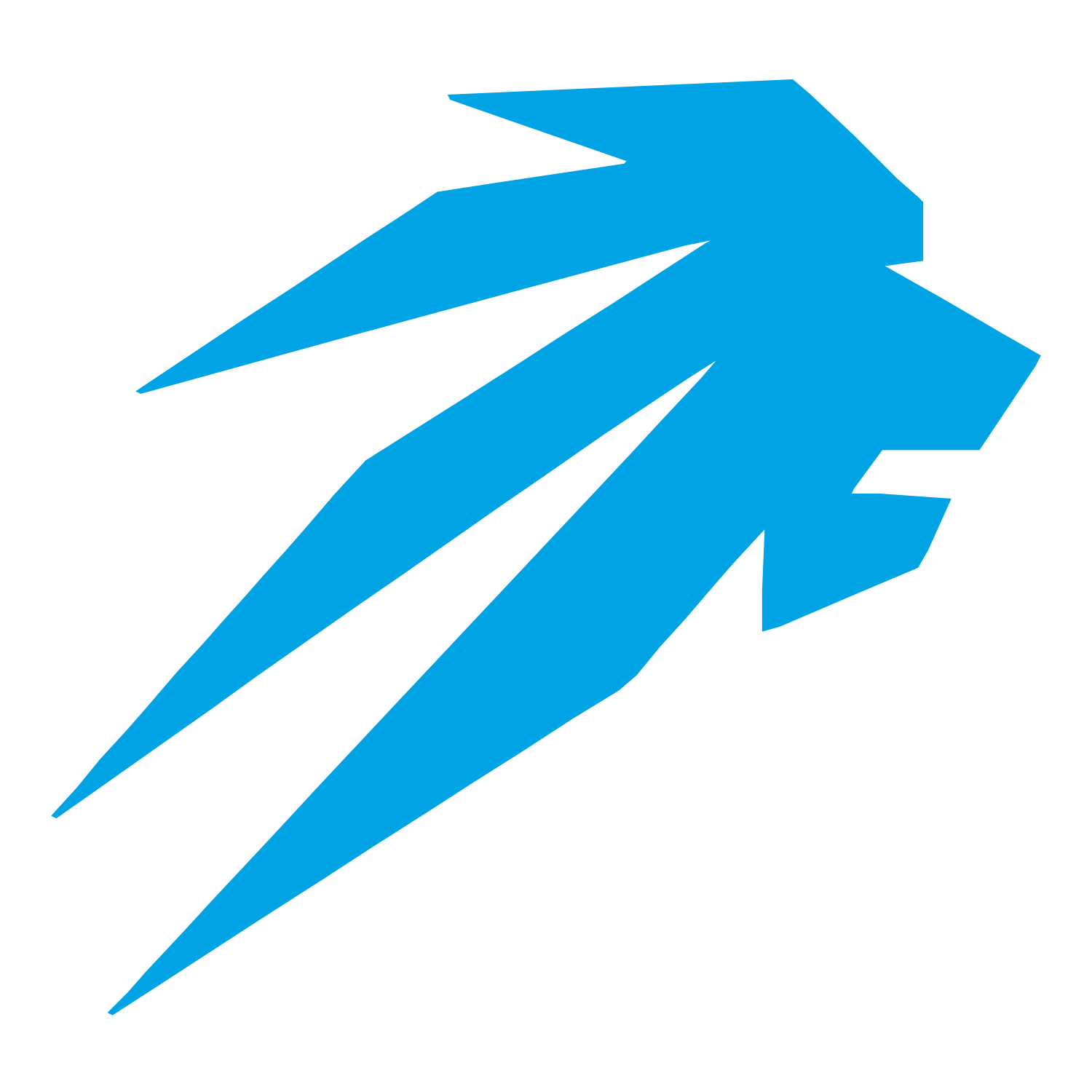 Angular Lion Head Logo #00a3e4
