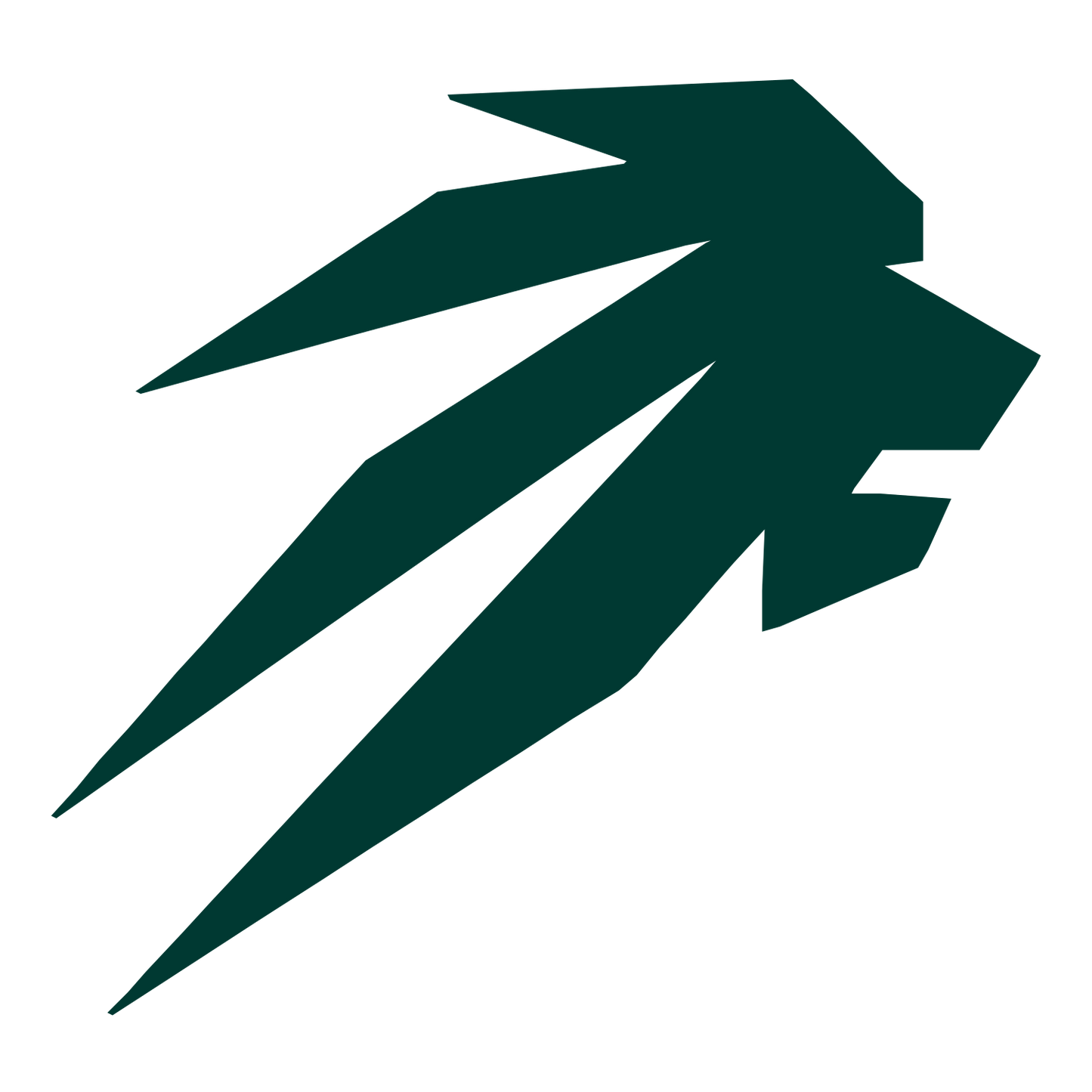 Angular Lion Head Logo #003932