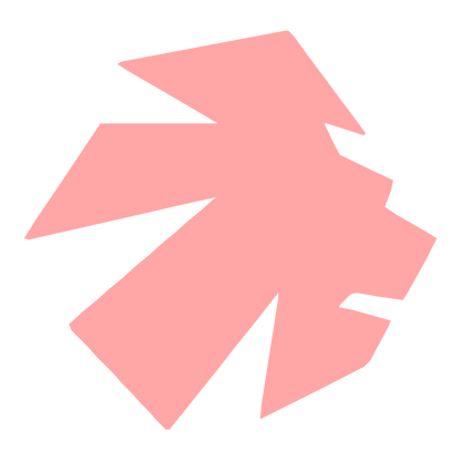 Angular Lion Head Logo #ffa6a6