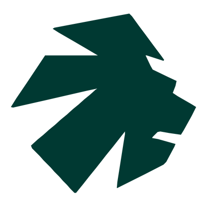 Angular Lion Head Logo #003932