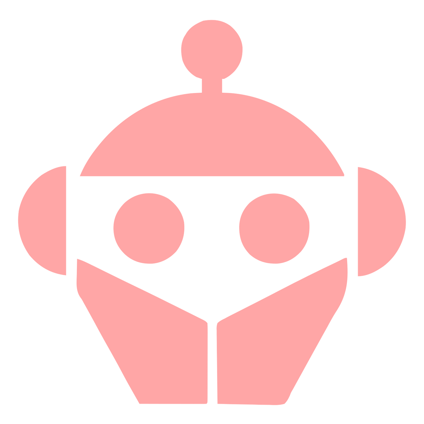 Bold Geometric Robot Logo #ffa6a6