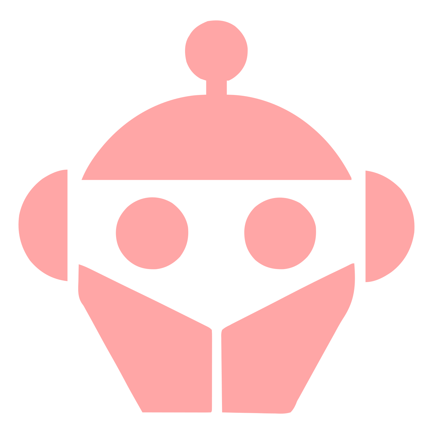 Bold Geometric Robot Logo #ffa6a6