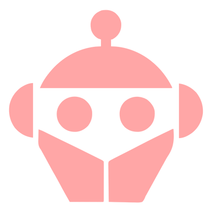 Bold Geometric Robot Logo #ffa6a6