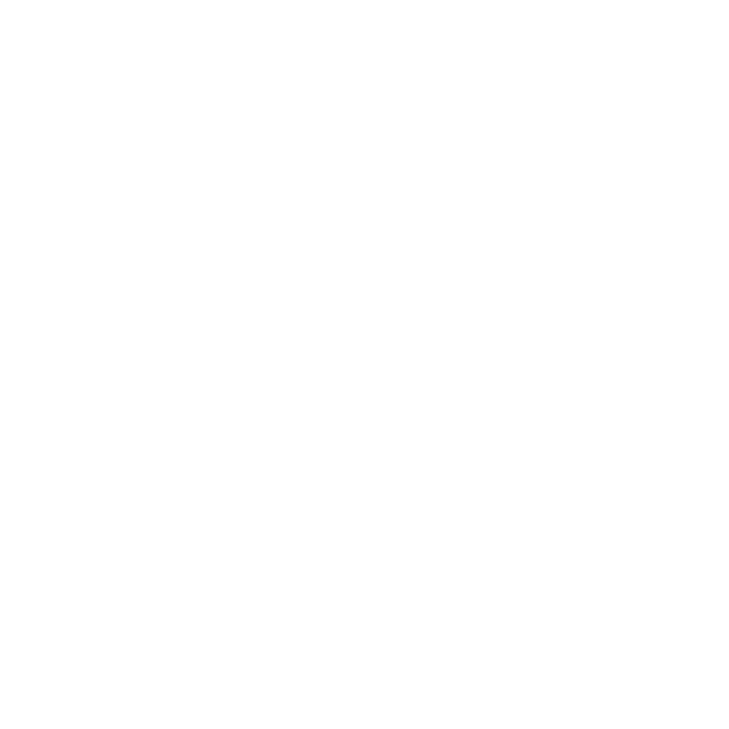 Bold Geometric Robot Logo #ffffff