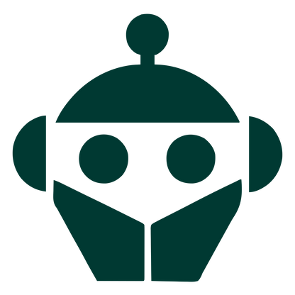 Bold Geometric Robot Logo #003932