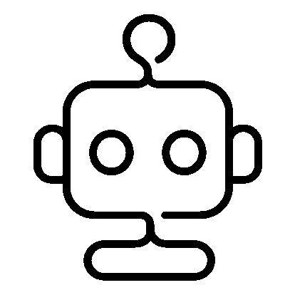 Monoline Robot Head Logo