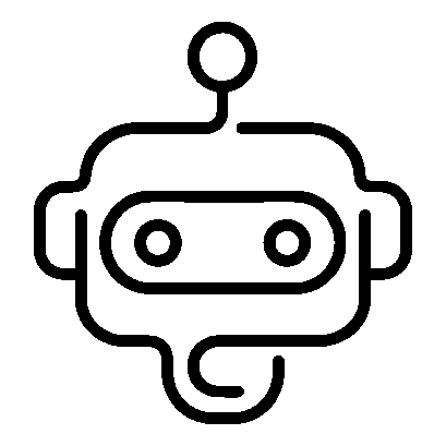 Monoline Robot Head Logo