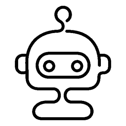 Monoline Robot Head Logo