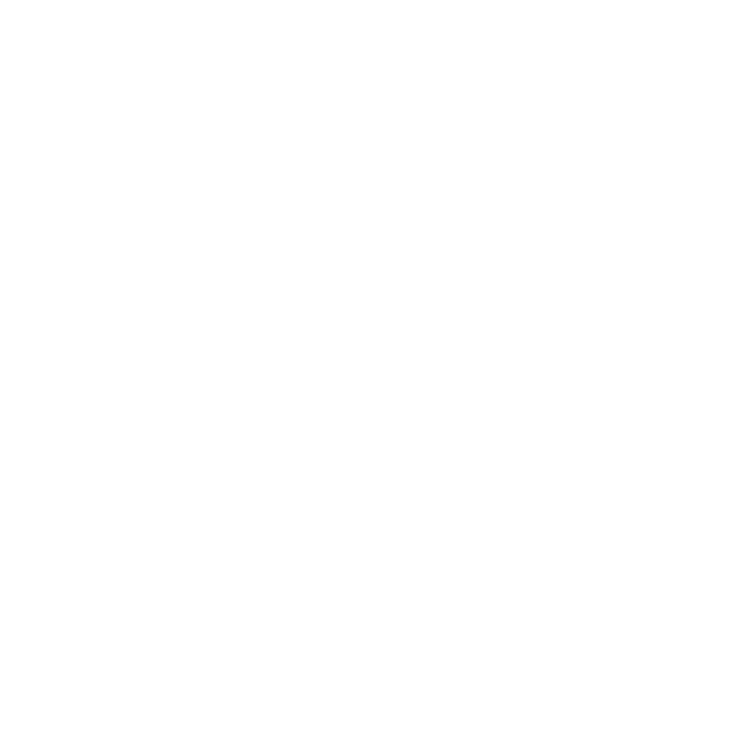 Monoline Robot Head Logo #ffffff