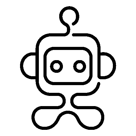 Monoline Robot Character Logo