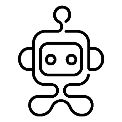 Monoline Robot Character Logo
