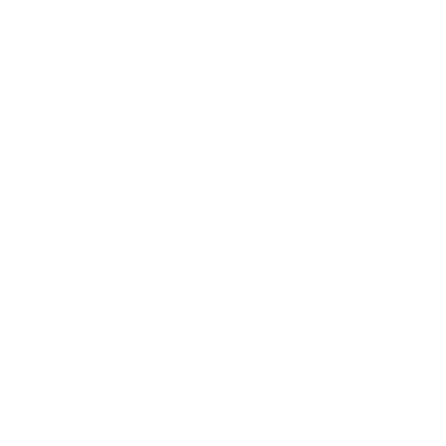 Monoline Robot Character Logo #ffffff