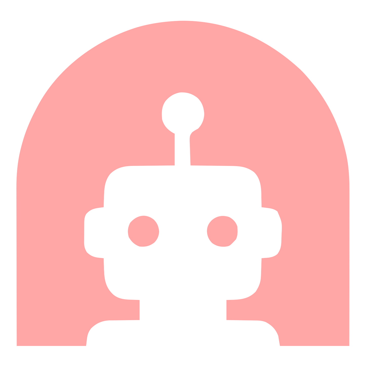 Robot Head Arch Logo #ffa6a6