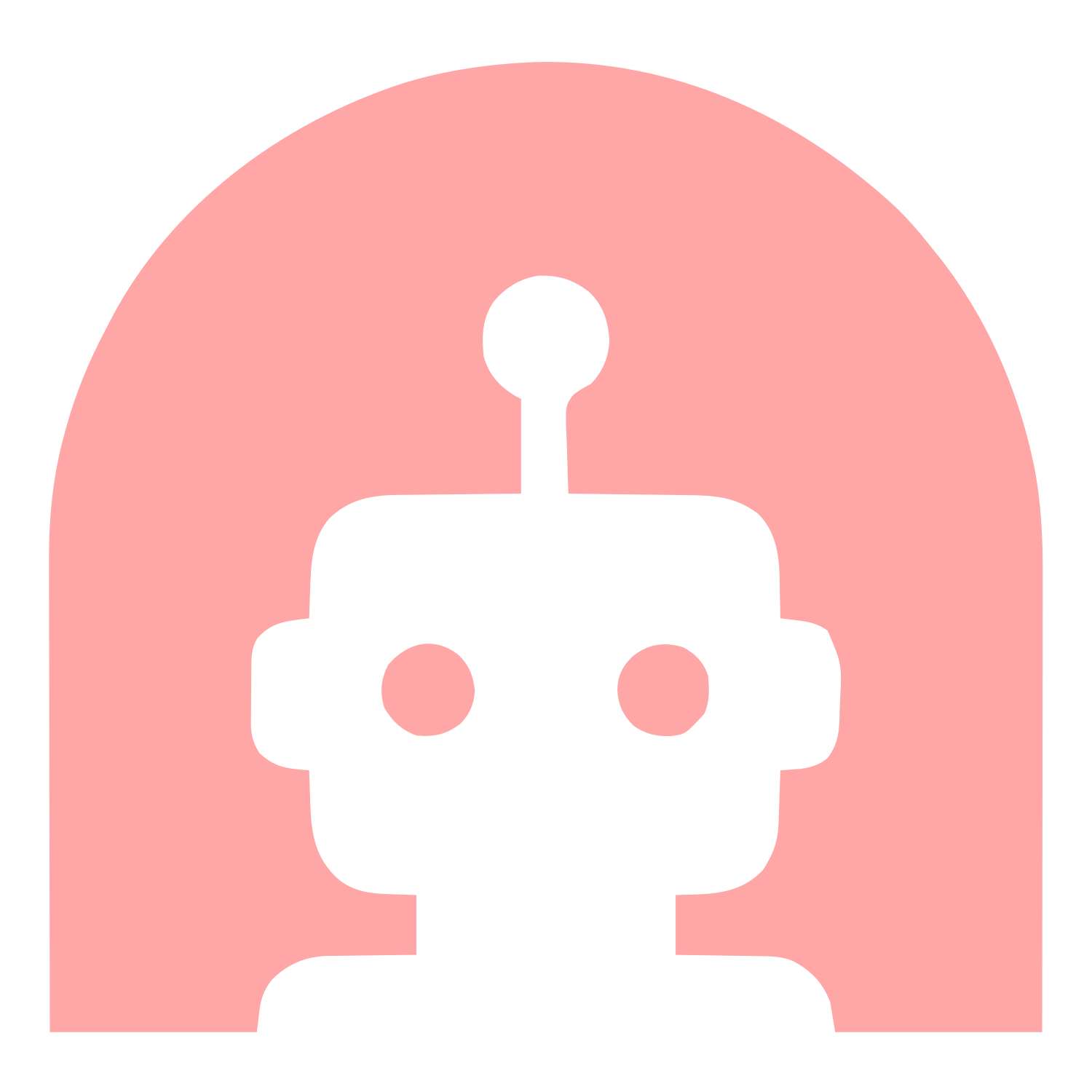 Robot Head Arch Logo #ffa6a6