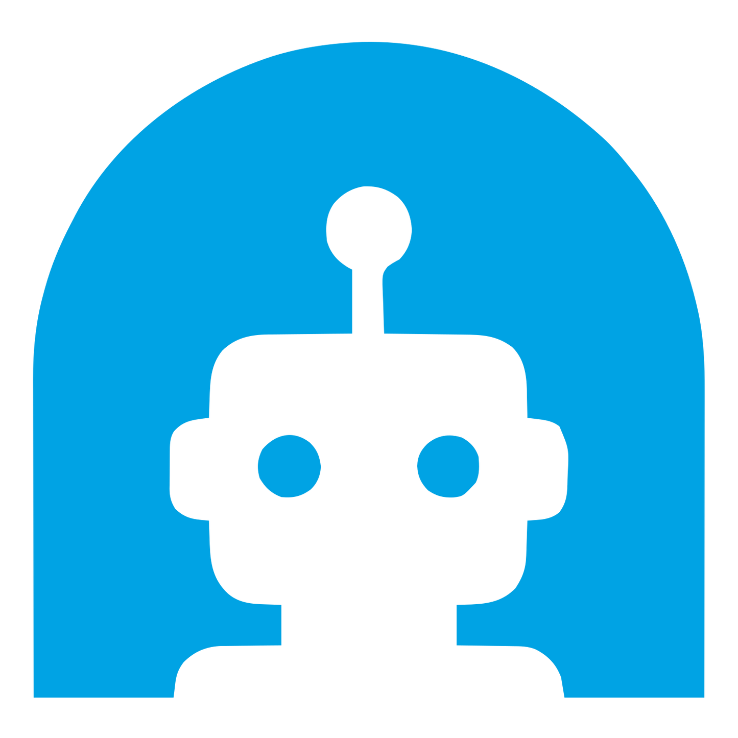 Robot Head Arch Logo #00a3e4