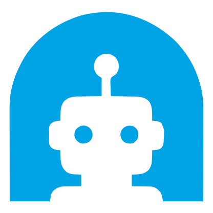 Robot Head Arch Logo #00a3e4