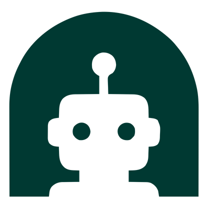 Robot Head Arch Logo #003932