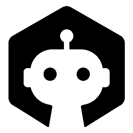 Robot Head Hexagon Logo