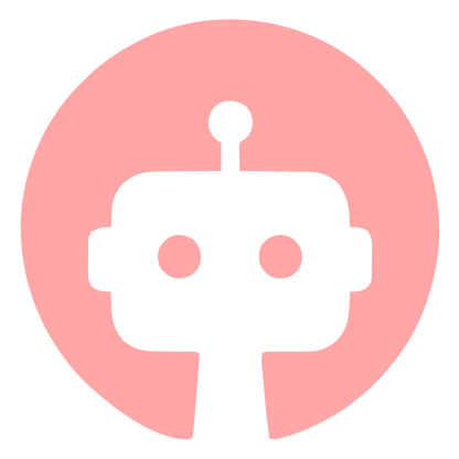 Robot Head Circle Logo #ffa6a6