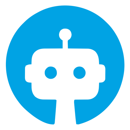 Robot Head Circle Logo #00a3e4