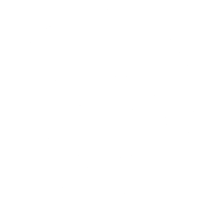 Robot Head Circle Logo #ffffff