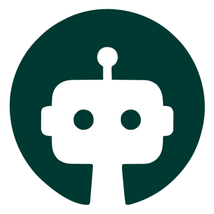 Robot Head Circle Logo #003932