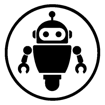 Robot Badge Circle Logo