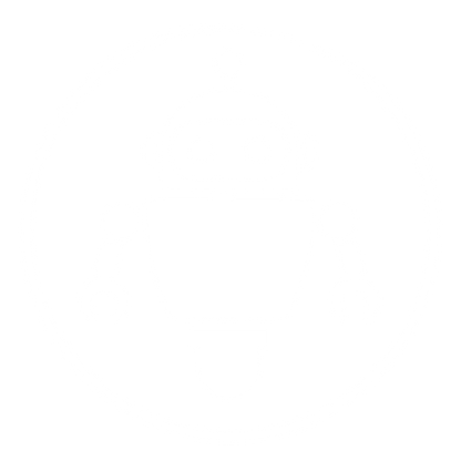 Robot Badge Circle Logo #ffffff