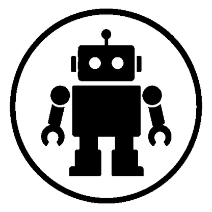 Robot Circle Badge Logo