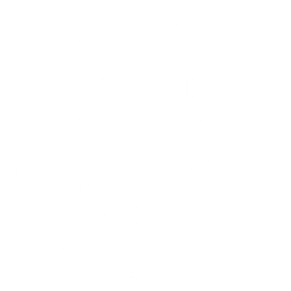 Robot Circle Badge Logo #ffffff
