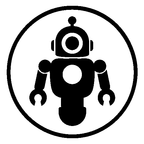 Robot Badge Circle Logo