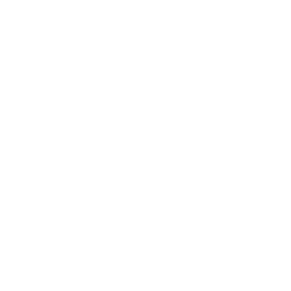 Robot Badge Circle Logo #ffffff