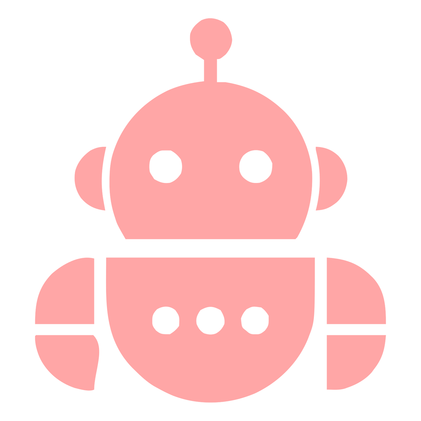 Bauhaus Robot Head Logo #ffa6a6