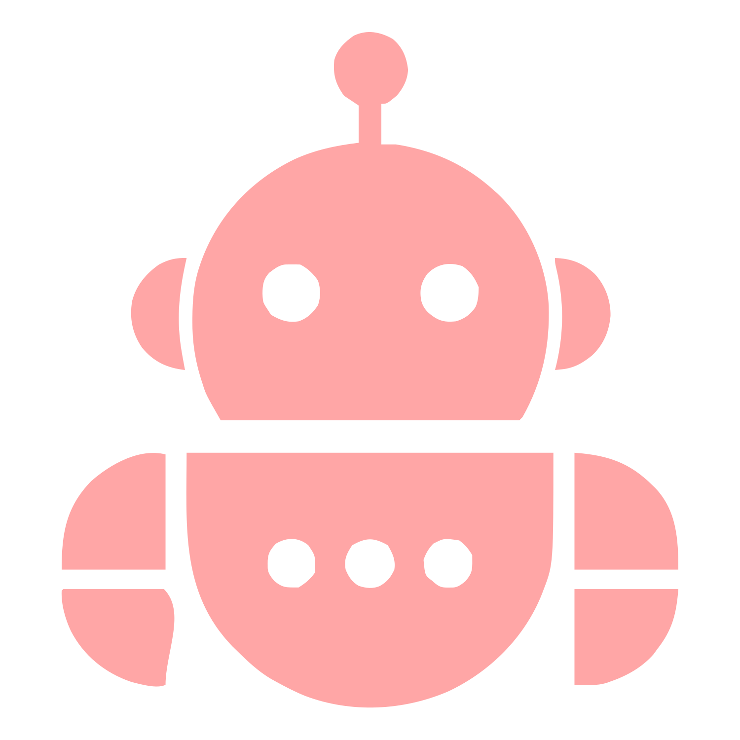Bauhaus Robot Head Logo #ffa6a6