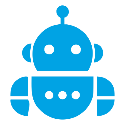 Bauhaus Robot Head Logo #00a3e4
