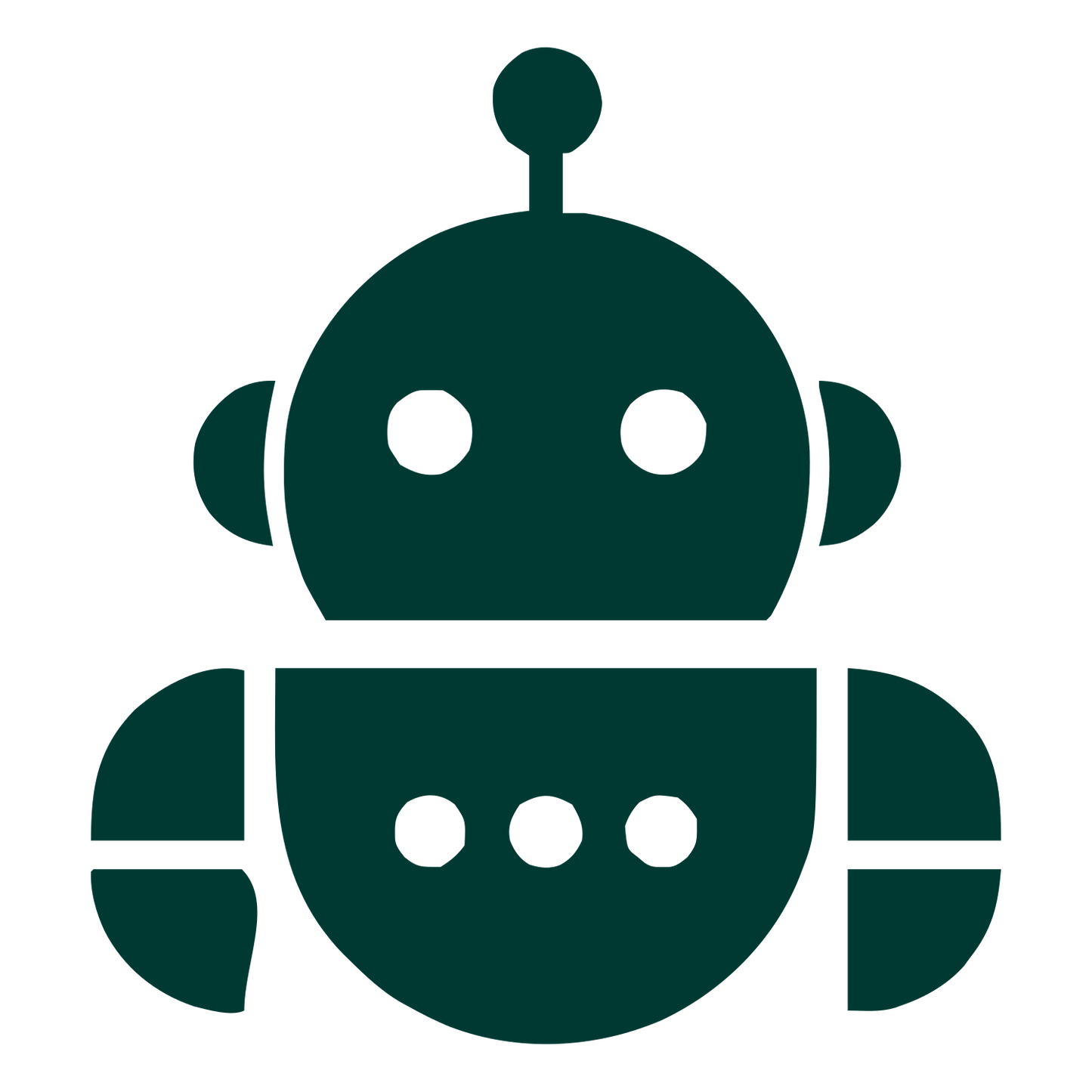 Bauhaus Robot Head Logo #003932