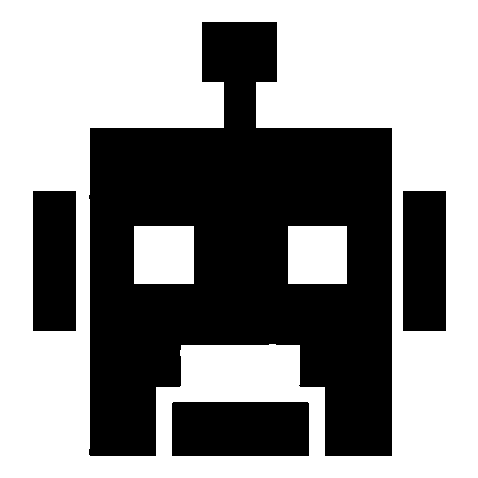 Pixel Robot Head Logo