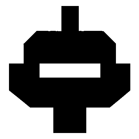 Pixel Robot Head Logo