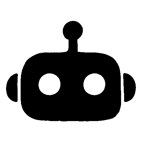 Robot Head Silhouette Logo