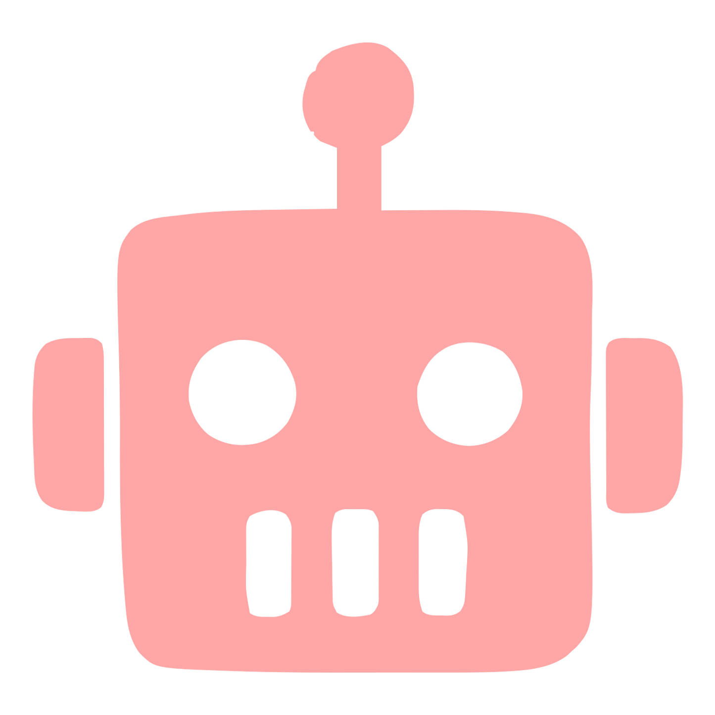 Hand-Drawn Robot Head Logo #ffa6a6