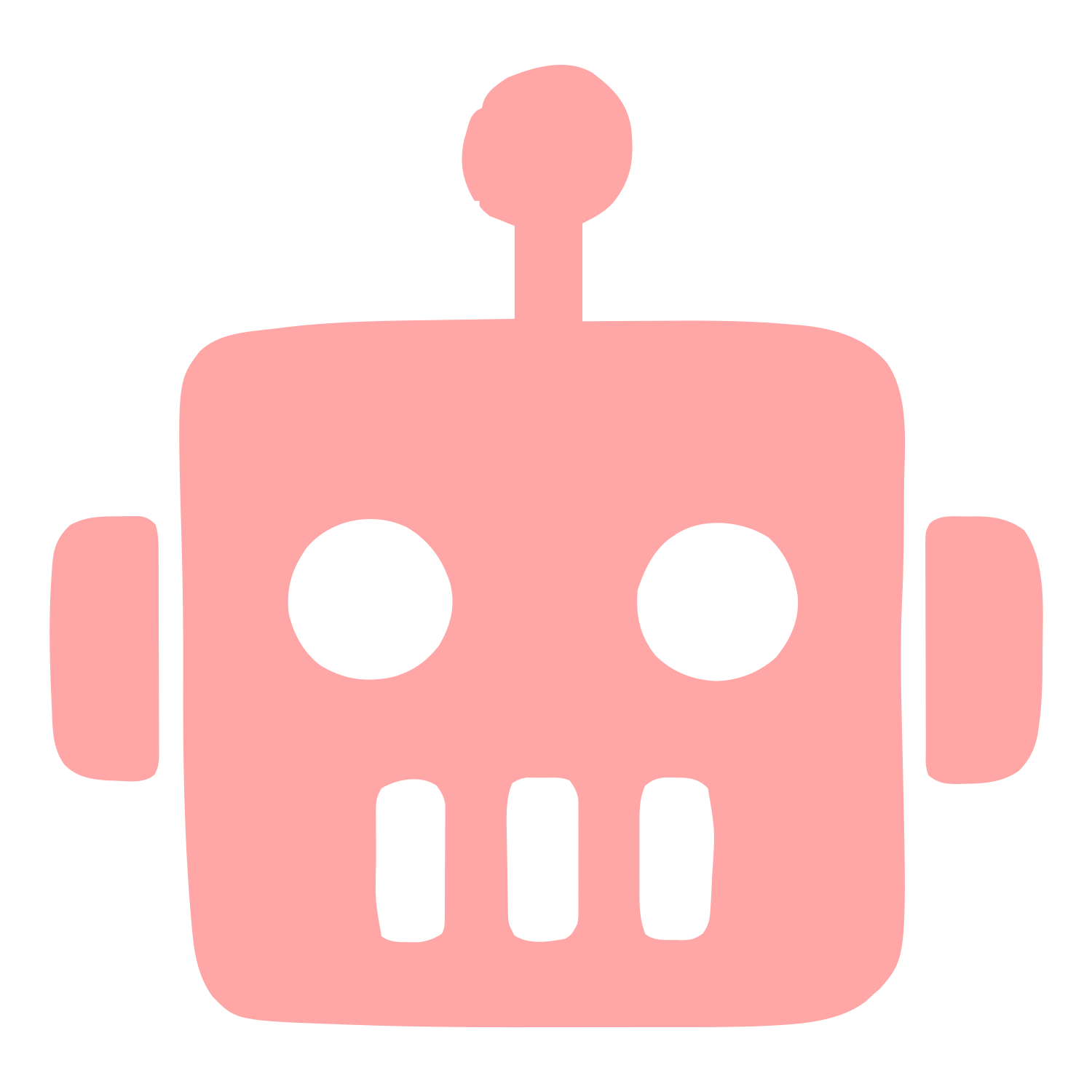 Hand-Drawn Robot Head Logo #ffa6a6