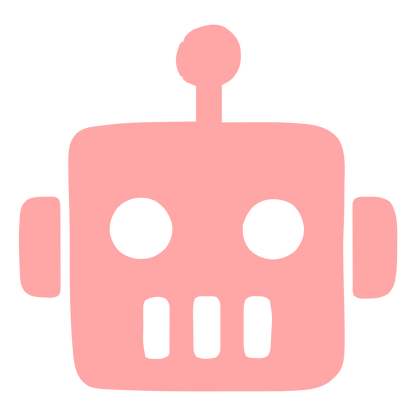 Hand-Drawn Robot Head Logo #ffa6a6