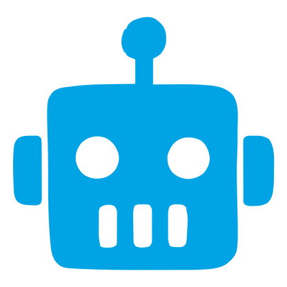 Hand-Drawn Robot Head Logo #00a3e4