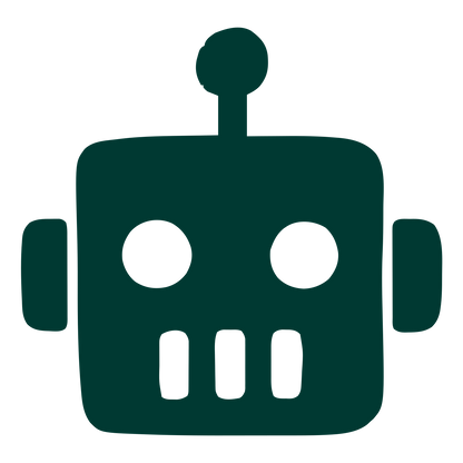 Hand-Drawn Robot Head Logo #003932