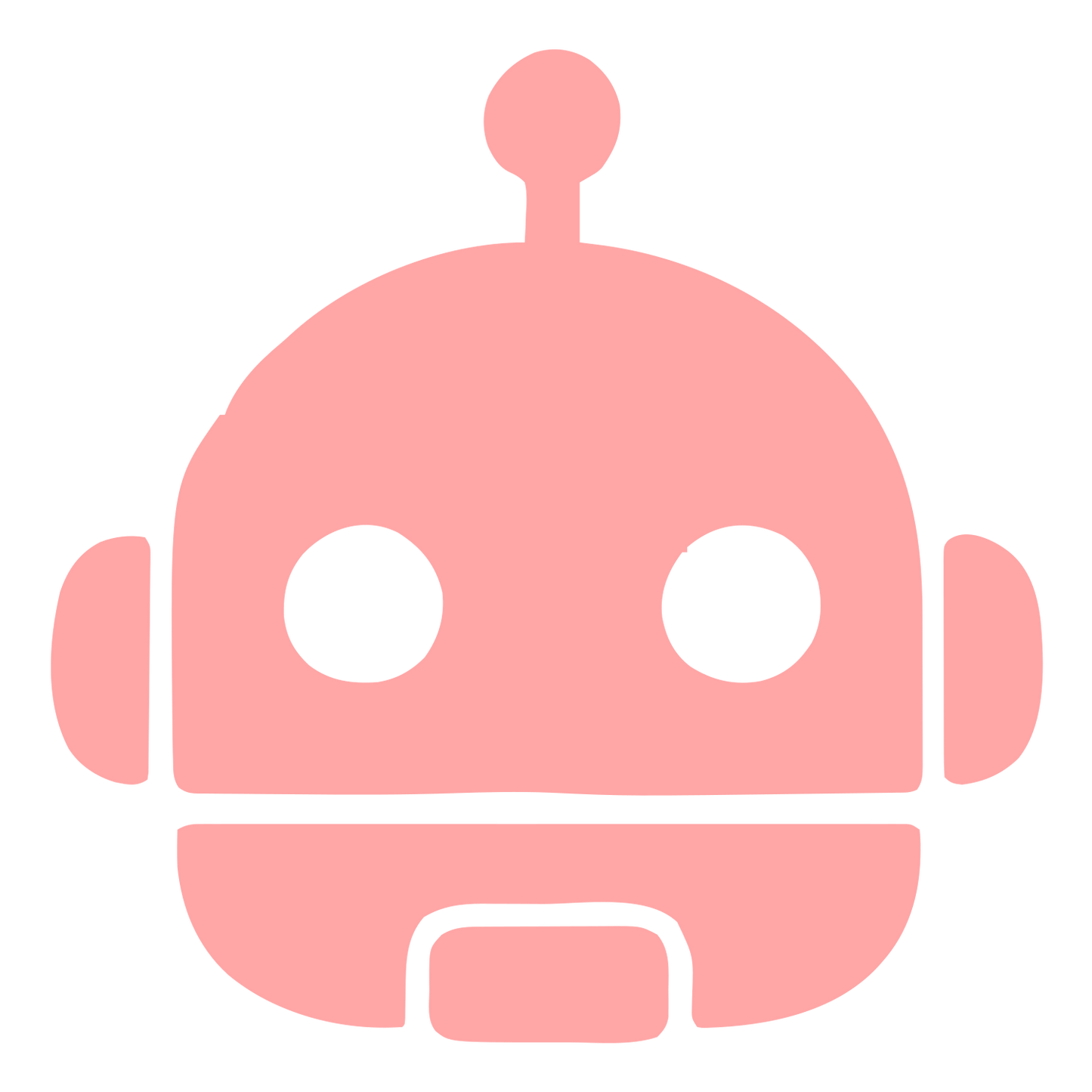 Robot Head Face Logo #ffa6a6