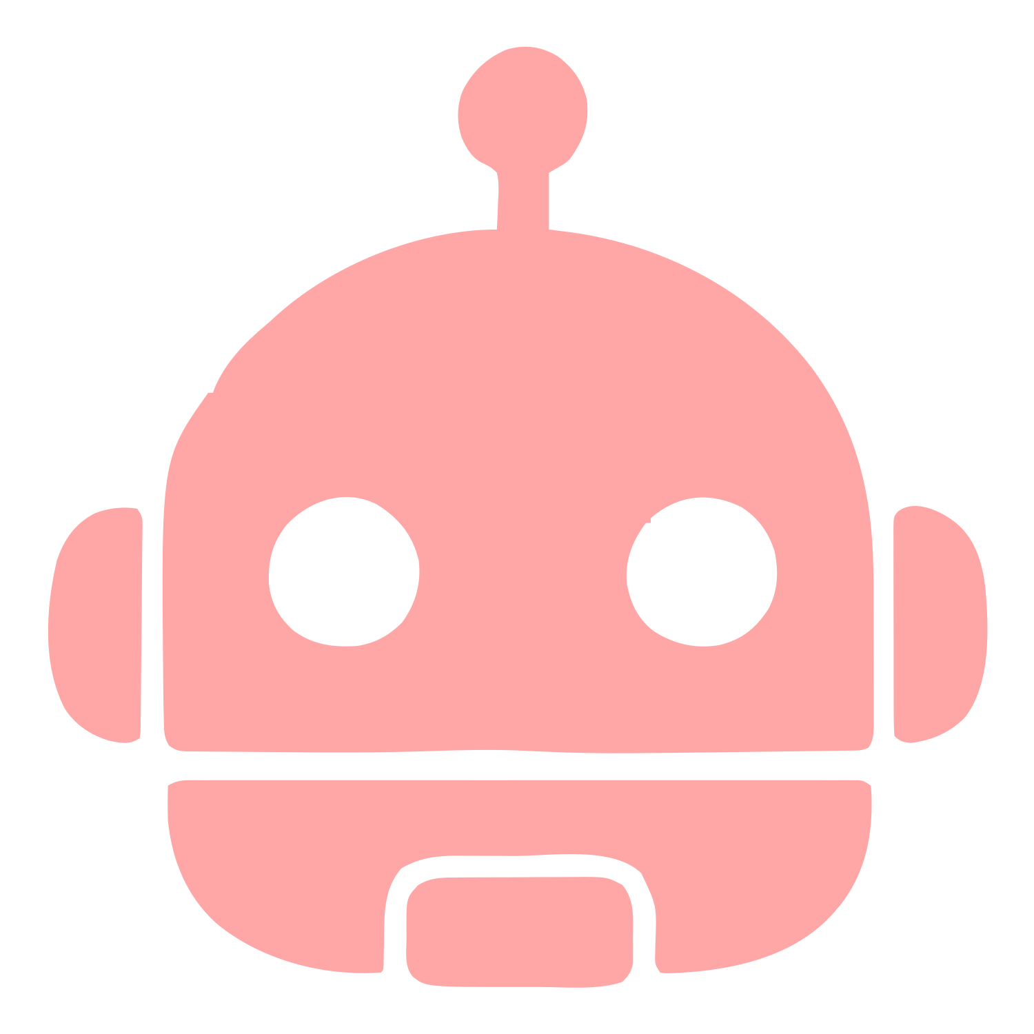 Robot Head Face Logo #ffa6a6